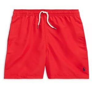 Red Polo Ralph Lauren swimming trunks
